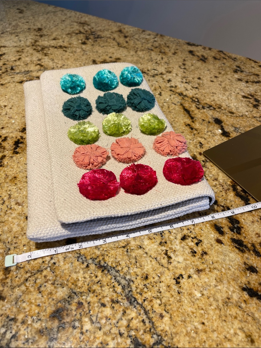 Stella & Dot Cream Clutch with Multicolor Rosette Accents - Picture 5 of 5